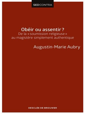 cover image of Obéir ou assentir ?